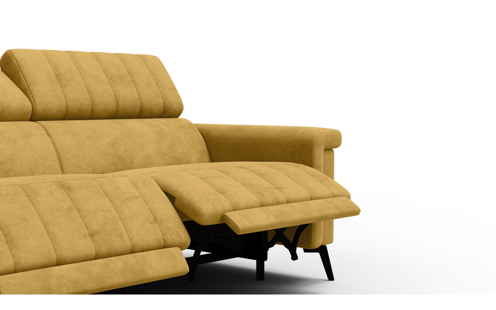 Relaxsofa 3-Sitzer NORDEL, senfgelb
