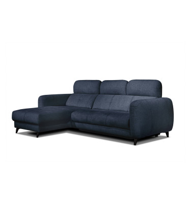 SVEN 3-Sitzer Ecksofa links, 1 relax XL, verstellbare Kopfstützen, marineblau