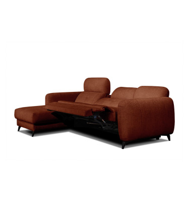 SVEN 3-Sitzer Ecksofa links, 1 relax XL, verstellbare Kopfstützen, rot