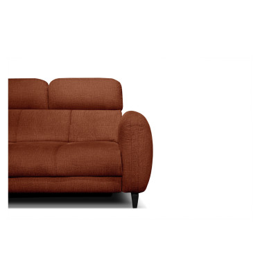 SVEN 3-Sitzer Ecksofa links, 1 relax XL, verstellbare Kopfstützen, rot