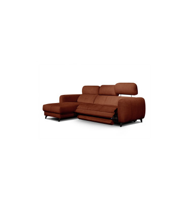 SVEN 3-Sitzer Ecksofa links, 1 relax XL, verstellbare Kopfstützen, rot