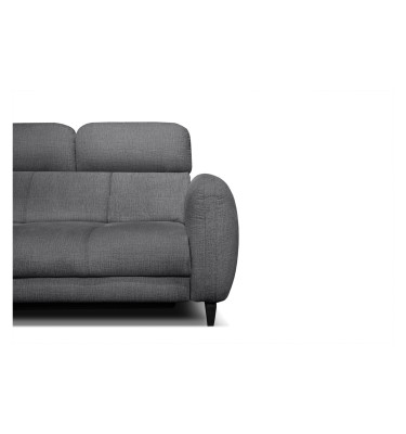 SVEN 3-Sitzer Ecksofa links, 1 relax XL, verstellbare Kopfstützen, dunkelgrau