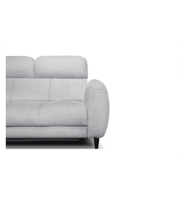 SVEN 3-Sitzer Ecksofa links, 1 relax XL, verstellbare Kopfstützen, hellgrau