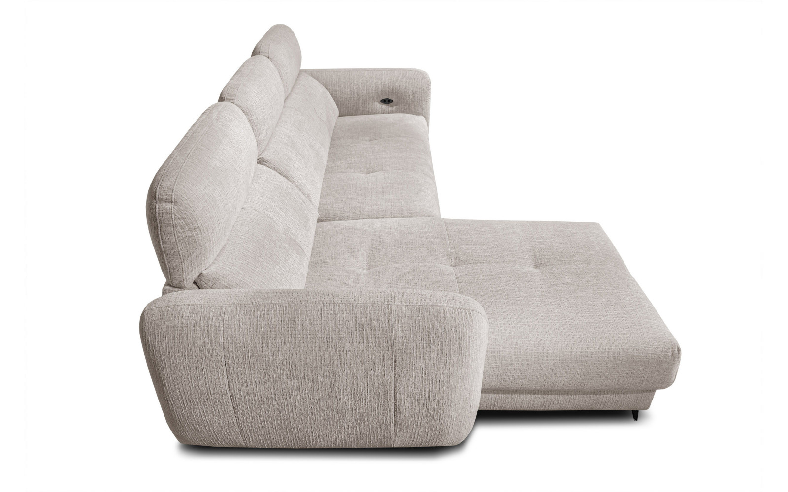 SVEN 3-Sitzer Ecksofa links, 1 relax XL, verstellbare Kopfstützen, creme