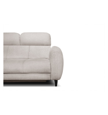 SVEN 3-Sitzer Ecksofa links, 1 relax XL, verstellbare Kopfstützen, creme
