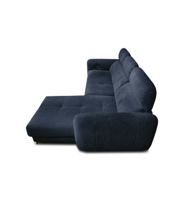 SVEN Ecksofa 3-Sitzer rechts, 1 relax XL, verstellbare Kopfstützen, marineblau