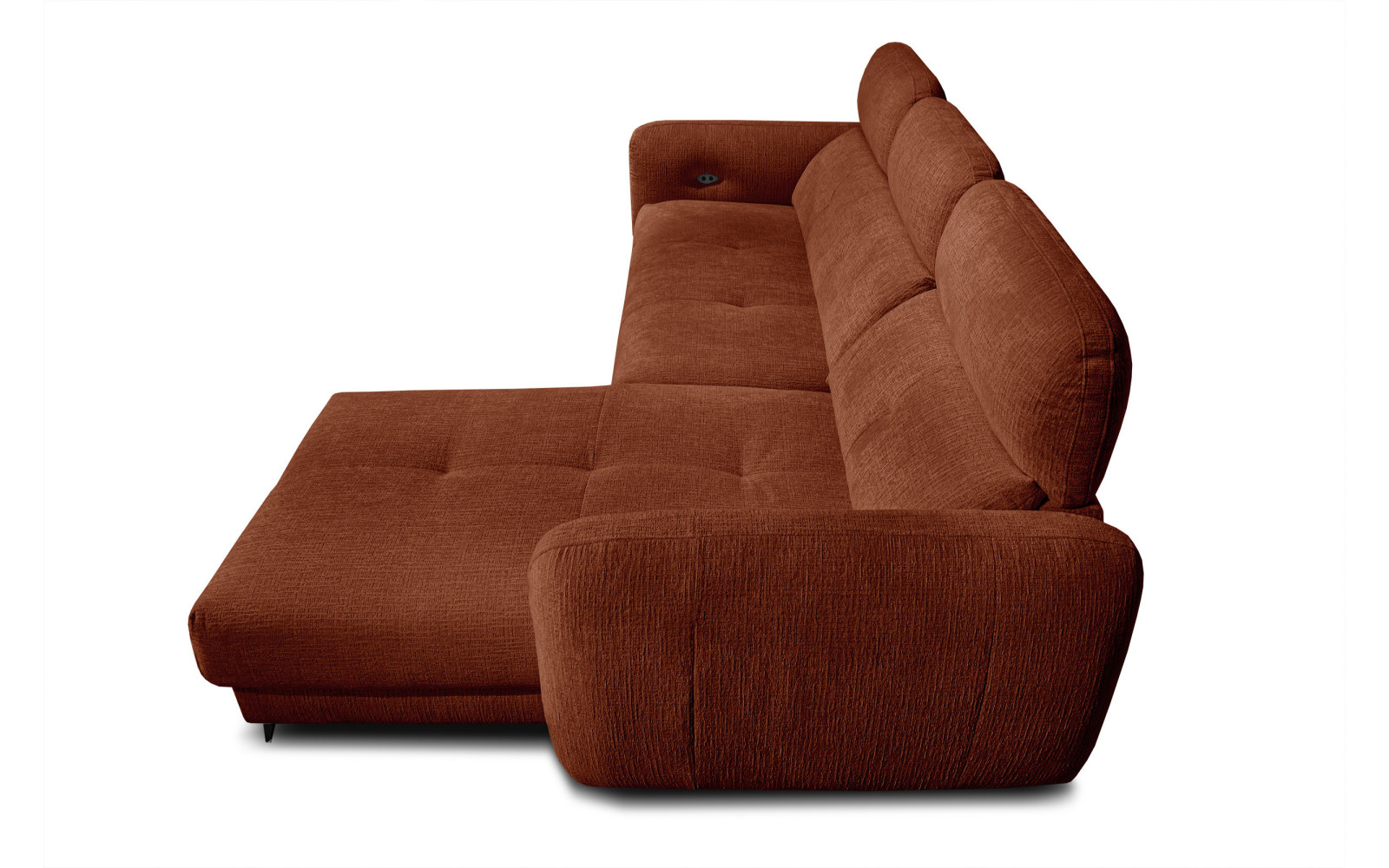 SVEN Ecksofa 3-Sitzer rechts, 1 relax XL, verstellbare Kopfstützen, rot