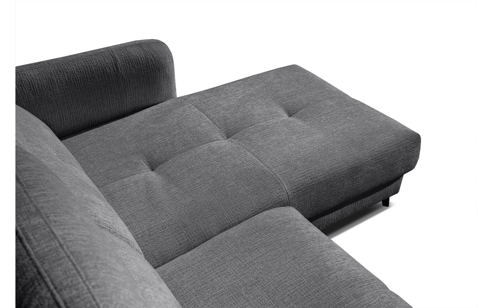 SVEN Ecksofa 3-Sitzer rechts, 1 relax XL, verstellbare Kopfstützen, dunkelgrau