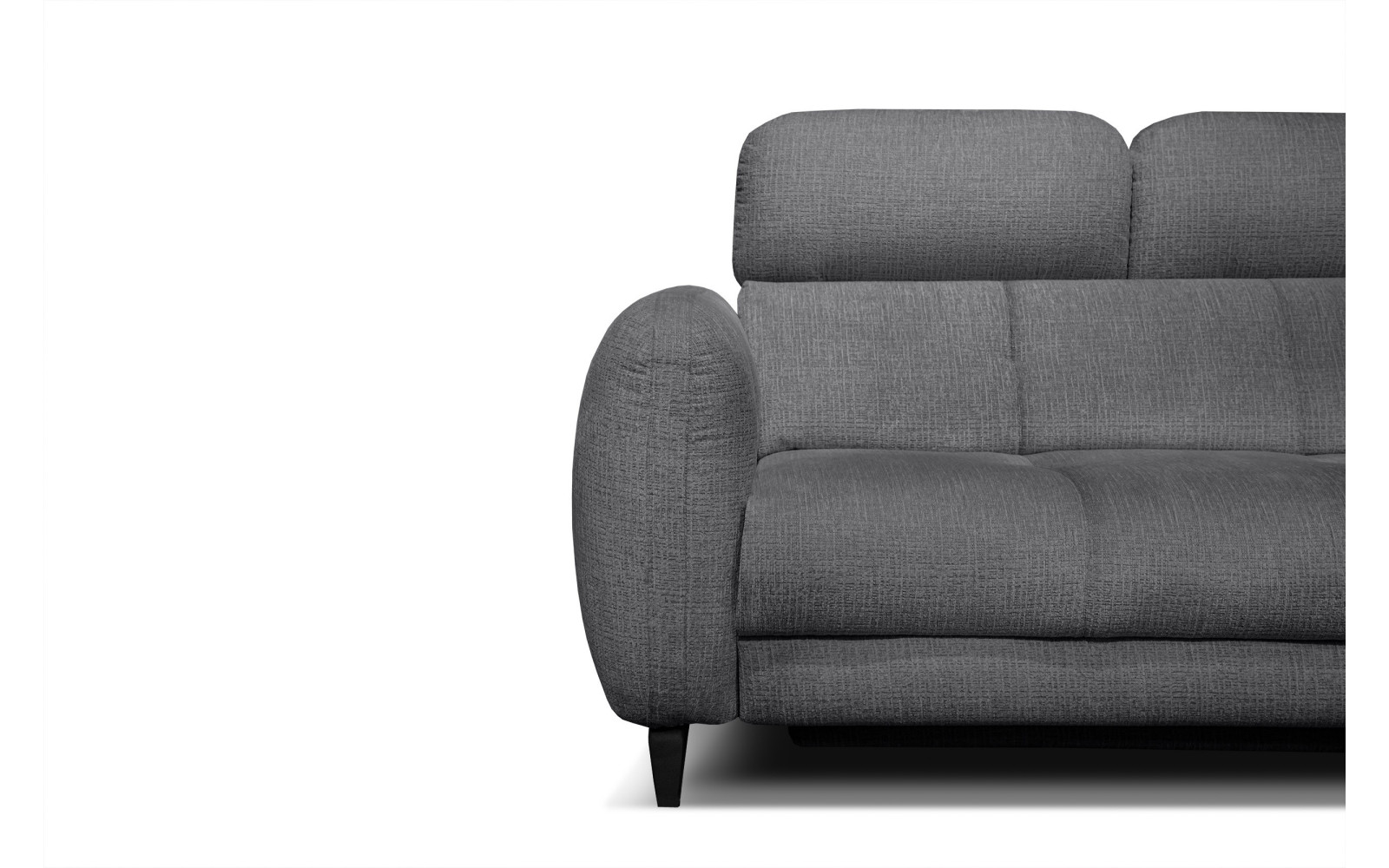 SVEN Ecksofa 3-Sitzer rechts, 1 relax XL, verstellbare Kopfstützen, dunkelgrau