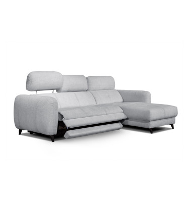 SVEN Ecksofa 3-Sitzer rechts, 1 relax XL, verstellbare Kopfstützen, hellgrau