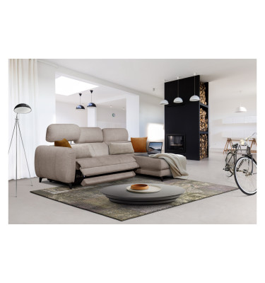 SVEN Ecksofa 3-Sitzer rechts, 1 relax XL, verstellbare Kopfstützen, beige