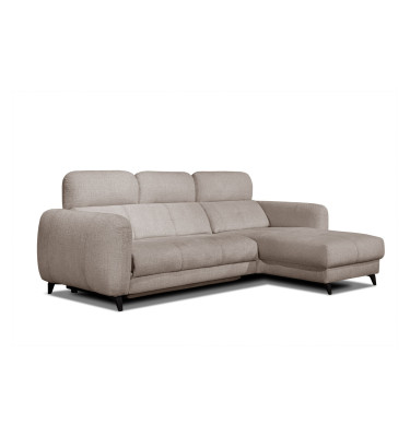 SVEN Ecksofa 3-Sitzer rechts, 1 relax XL, verstellbare Kopfstützen, beige
