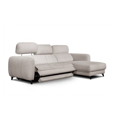 SVEN Ecksofa 3-Sitzer rechts, 1 relax XL, verstellbare Kopfstützen, creme