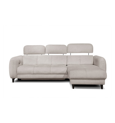 SVEN Ecksofa 3-Sitzer rechts, 1 relax XL, verstellbare Kopfstützen, creme