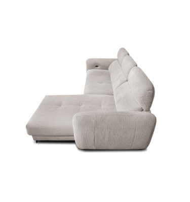 SVEN Ecksofa 3-Sitzer rechts, 1 relax XL, verstellbare Kopfstützen, creme
