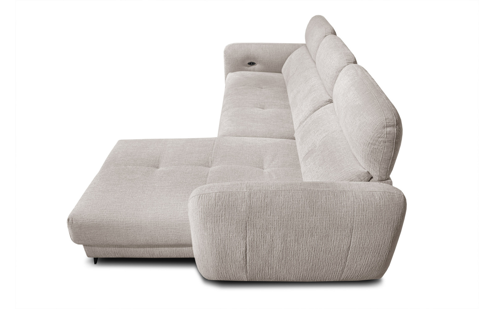 SVEN Ecksofa 3-Sitzer rechts, 1 relax XL, verstellbare Kopfstützen, creme