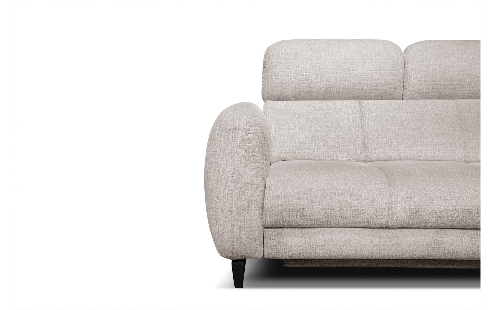 SVEN Ecksofa 3-Sitzer rechts, 1 relax XL, verstellbare Kopfstützen, creme