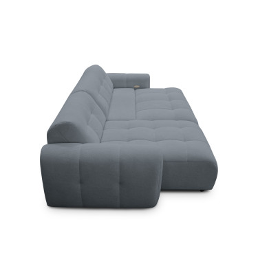 Ecksofa 4-Sitzer links LUMERO, graphitfarben