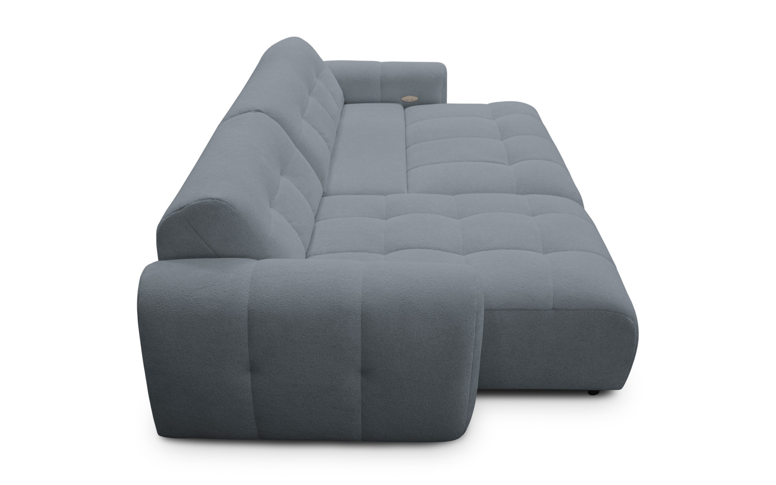 Ecksofa 4-Sitzer links LUMERO, graphitfarben