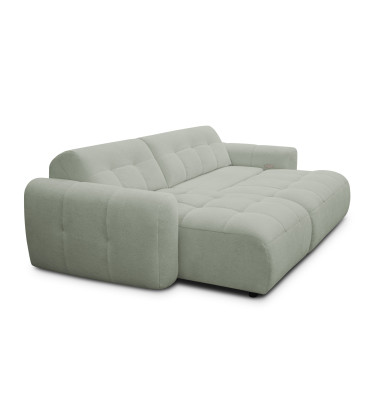 Ecksofa 4-Sitzer links LUMERO, hellgrün