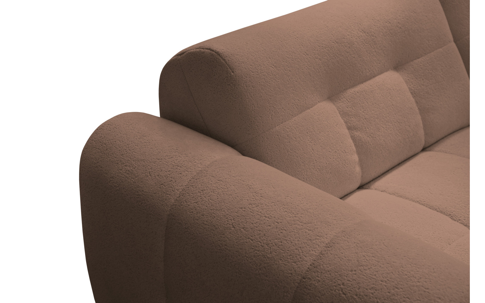 Ecksofa 4-Sitzer links LUMERO, braun