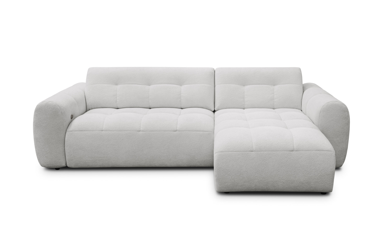 Ecksofa 4-Sitzer rechts LUMERO, hellgrau