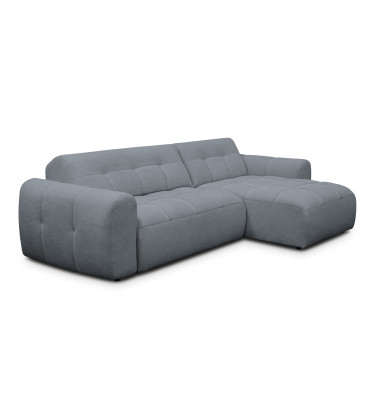 Ecksofa 4-Sitzer rechts LUMERO, graphitfarben