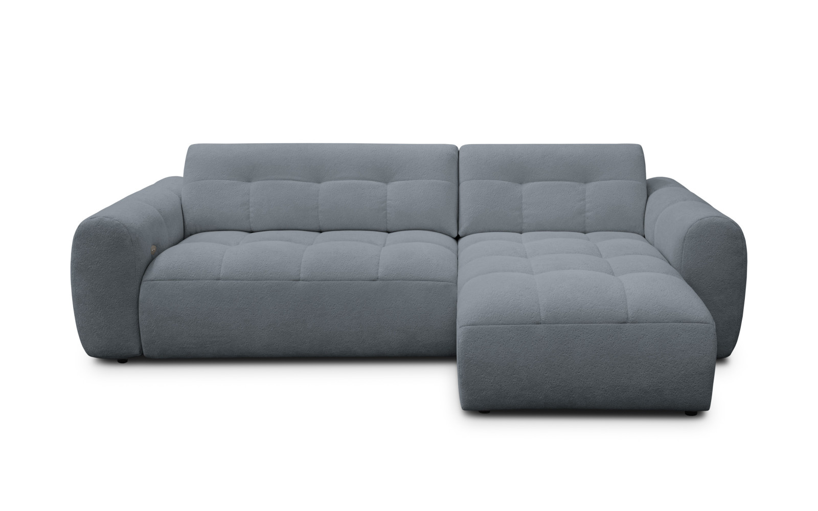 Ecksofa 4-Sitzer rechts LUMERO, graphitfarben