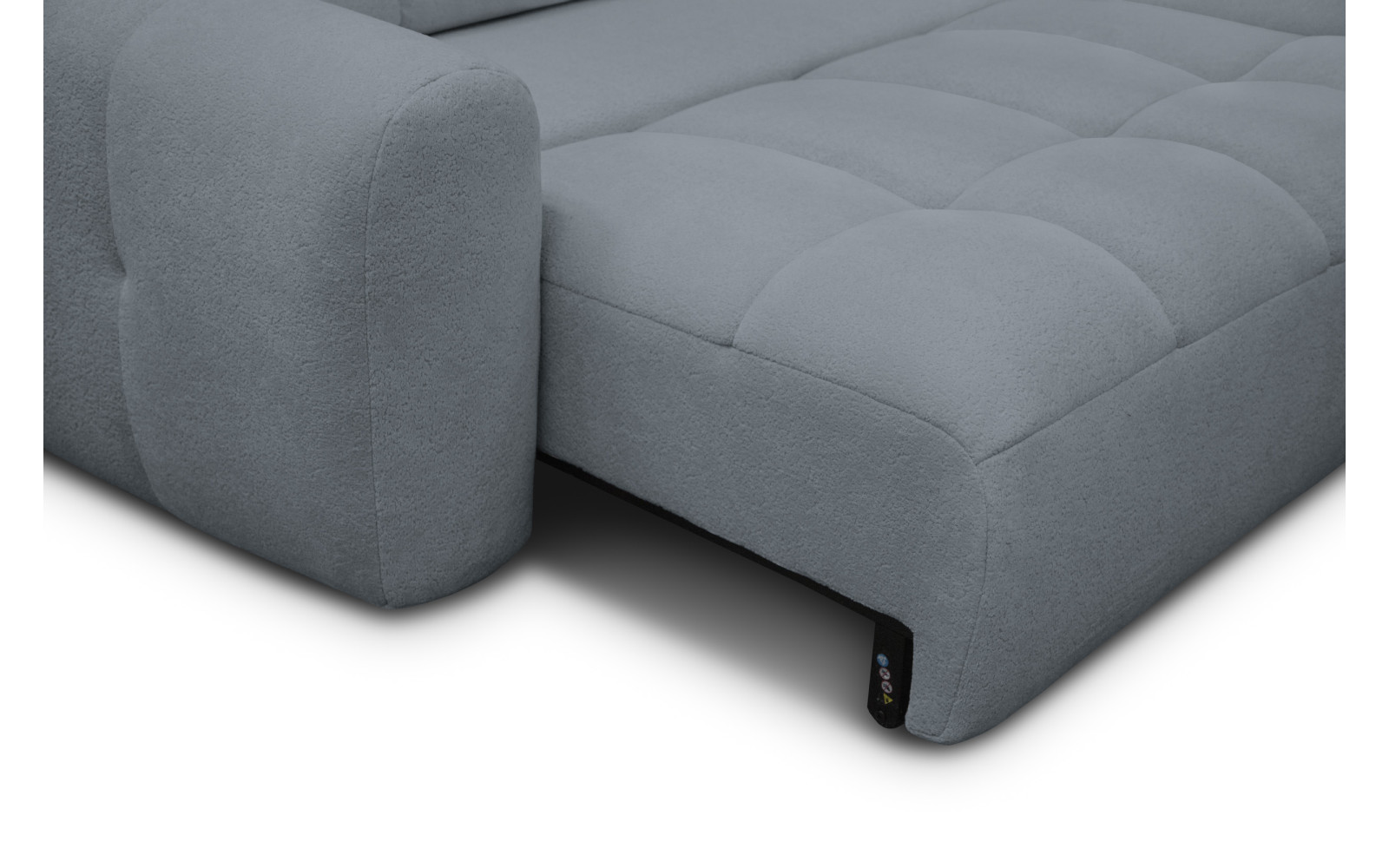 Ecksofa 4-Sitzer rechts LUMERO, graphitfarben