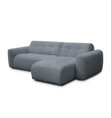 Ecksofa 4-Sitzer rechts LUMERO, graphitfarben