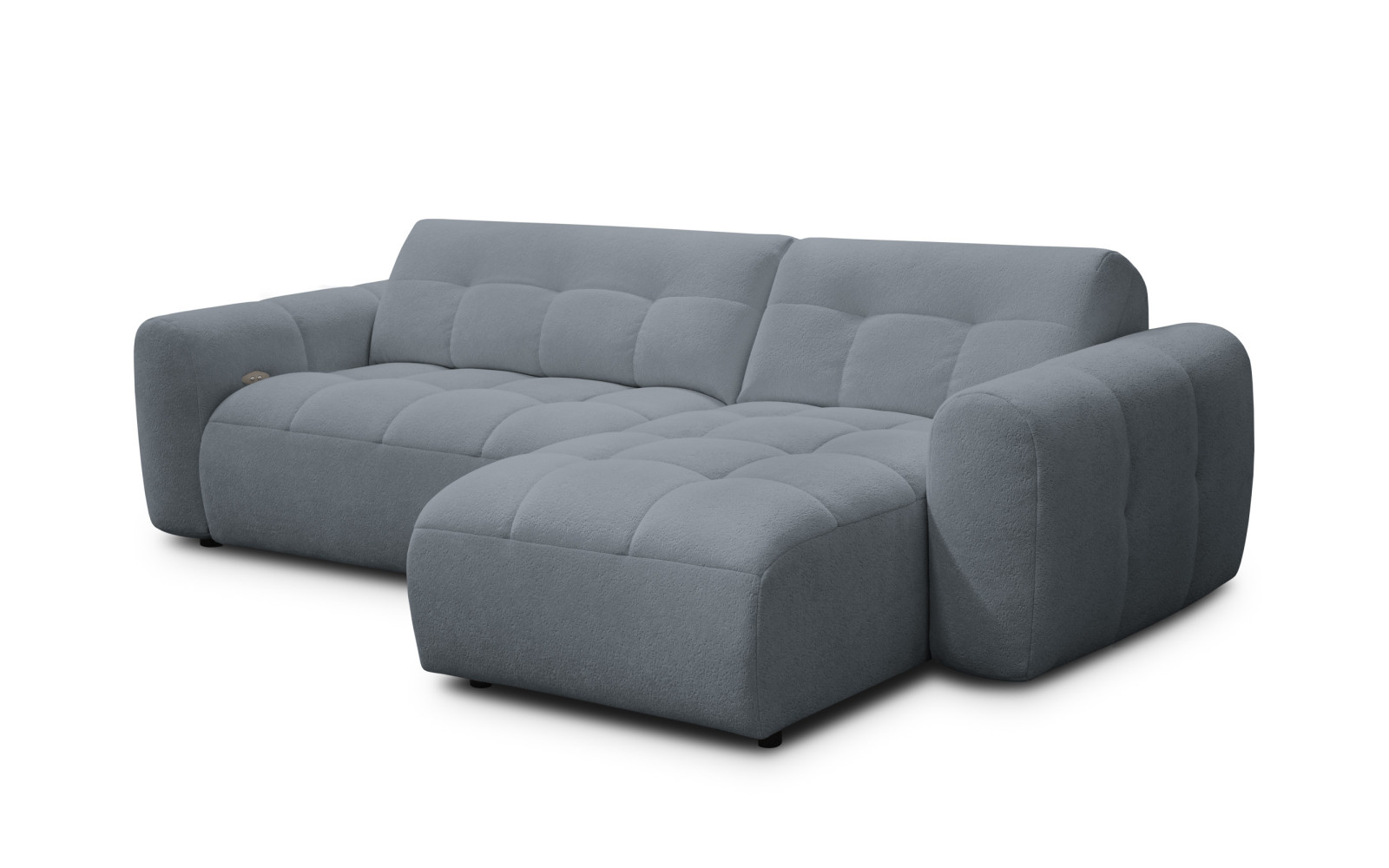 Ecksofa 4-Sitzer rechts LUMERO, graphitfarben