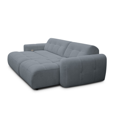 Ecksofa 4-Sitzer rechts LUMERO, graphitfarben