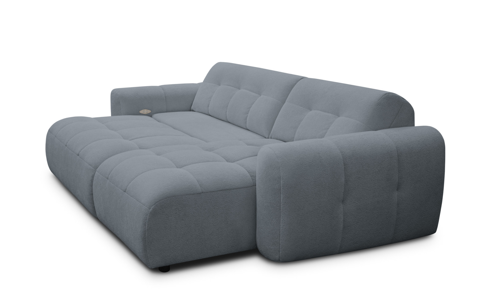 Ecksofa 4-Sitzer rechts LUMERO, graphitfarben