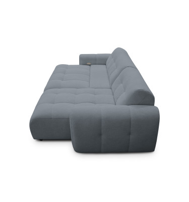 Ecksofa 4-Sitzer rechts LUMERO, graphitfarben