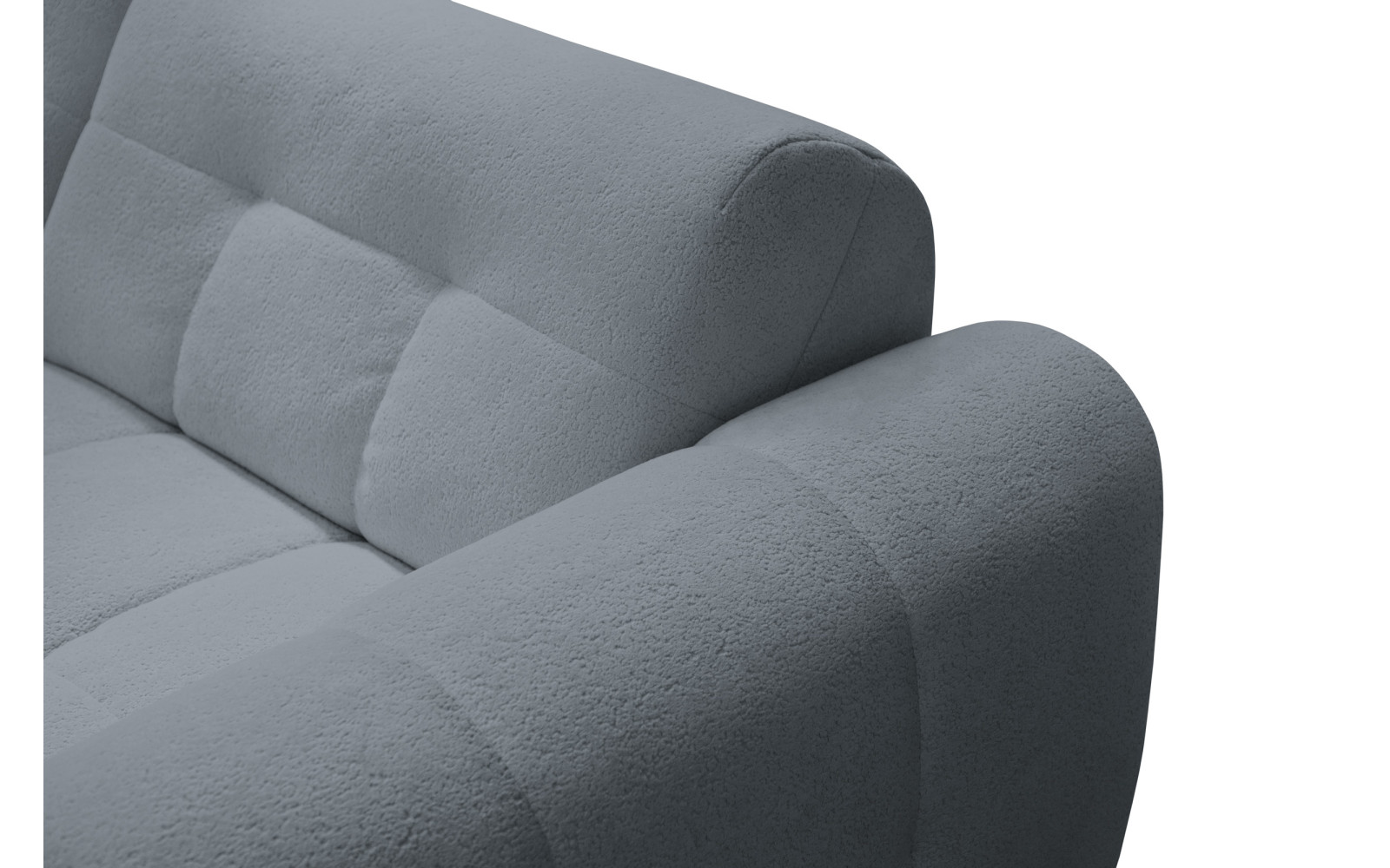 Ecksofa 4-Sitzer rechts LUMERO, graphitfarben