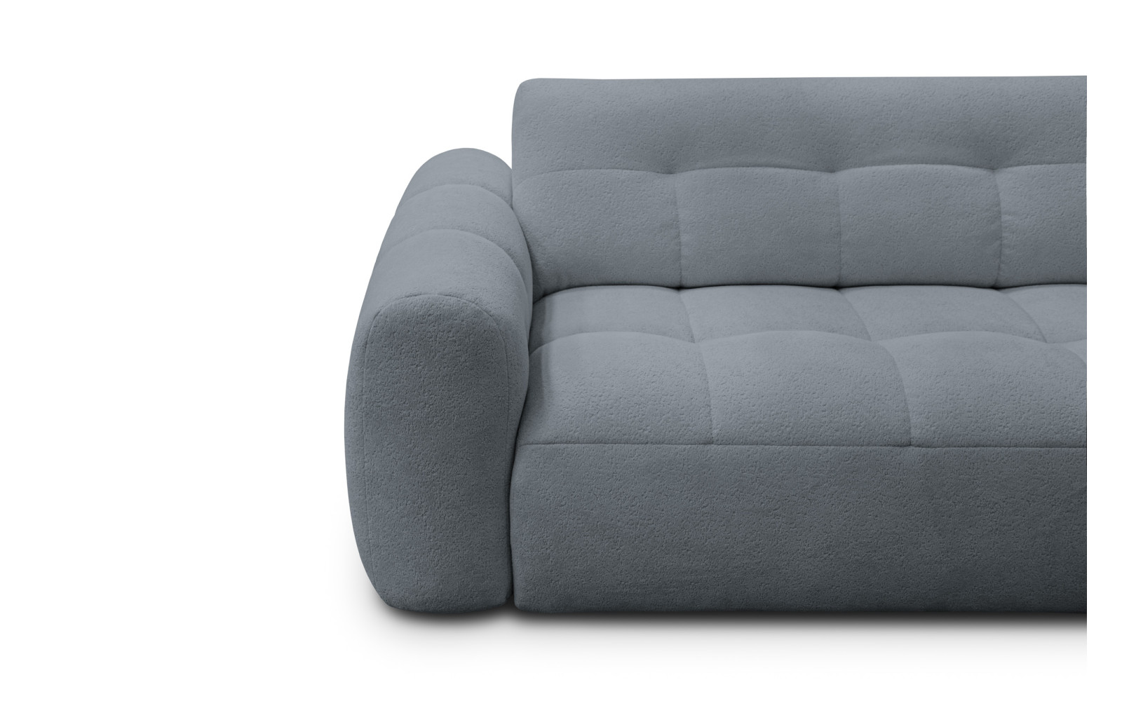 Ecksofa 4-Sitzer rechts LUMERO, graphitfarben