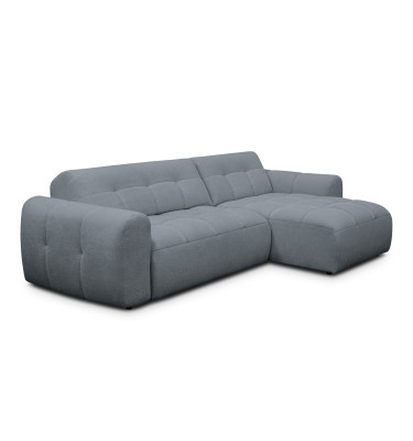 Ecksofa 4-Sitzer rechts LUMERO, graphitfarben