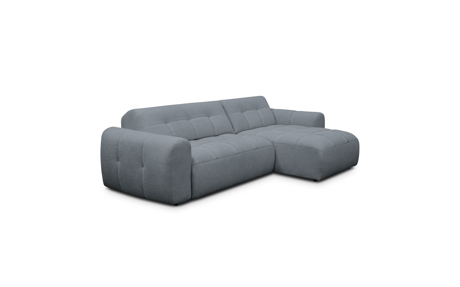 Ecksofa 4-Sitzer rechts LUMERO, graphitfarben