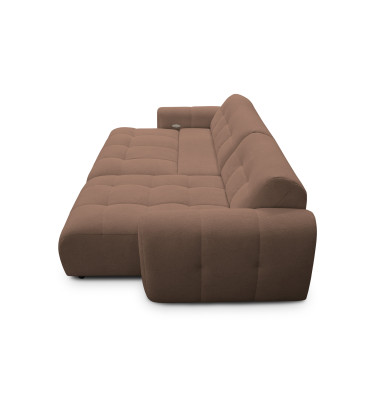 Ecksofa 4-Sitzer rechts LUMERO, braun