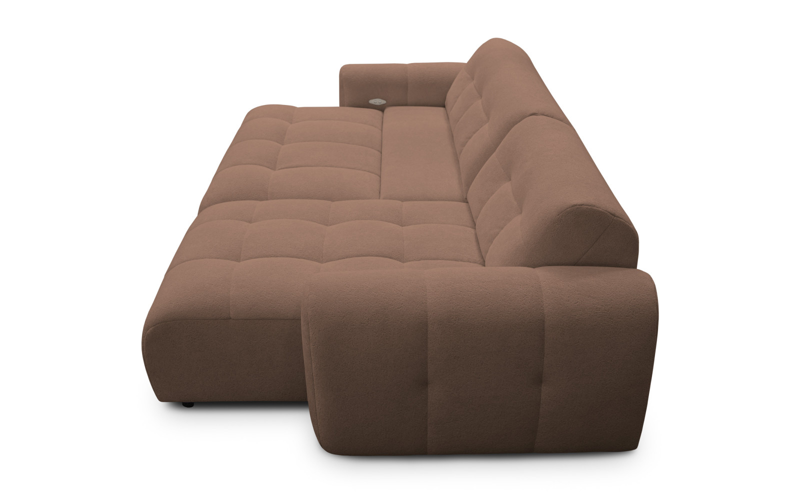 Ecksofa 4-Sitzer rechts LUMERO, braun