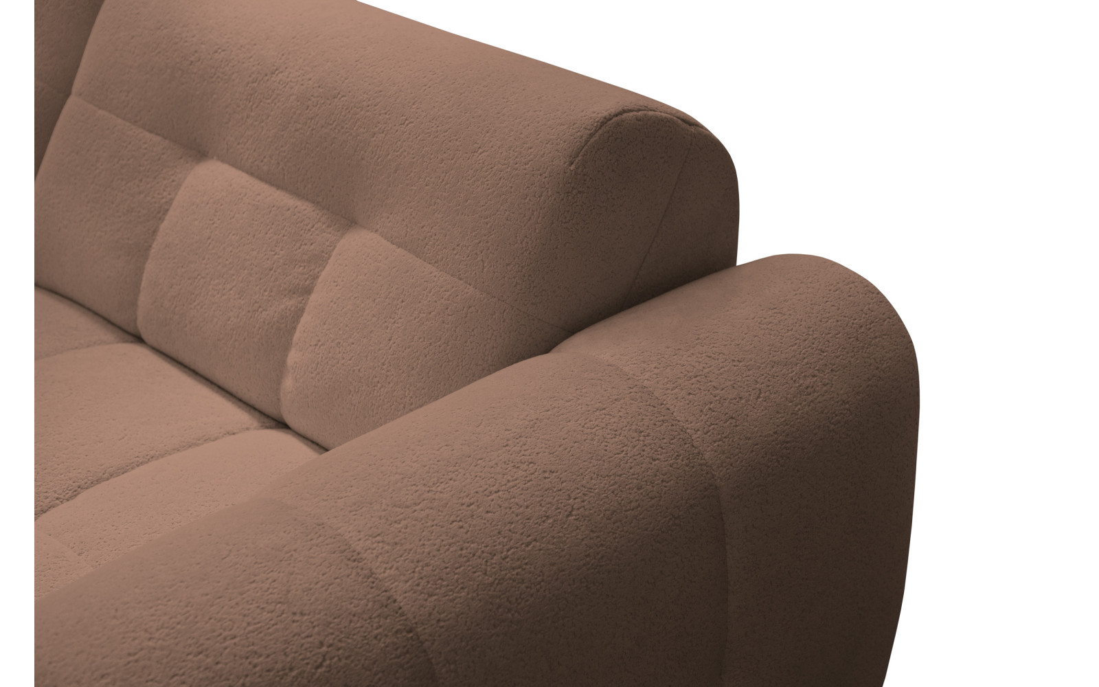 Ecksofa 4-Sitzer rechts LUMERO, braun