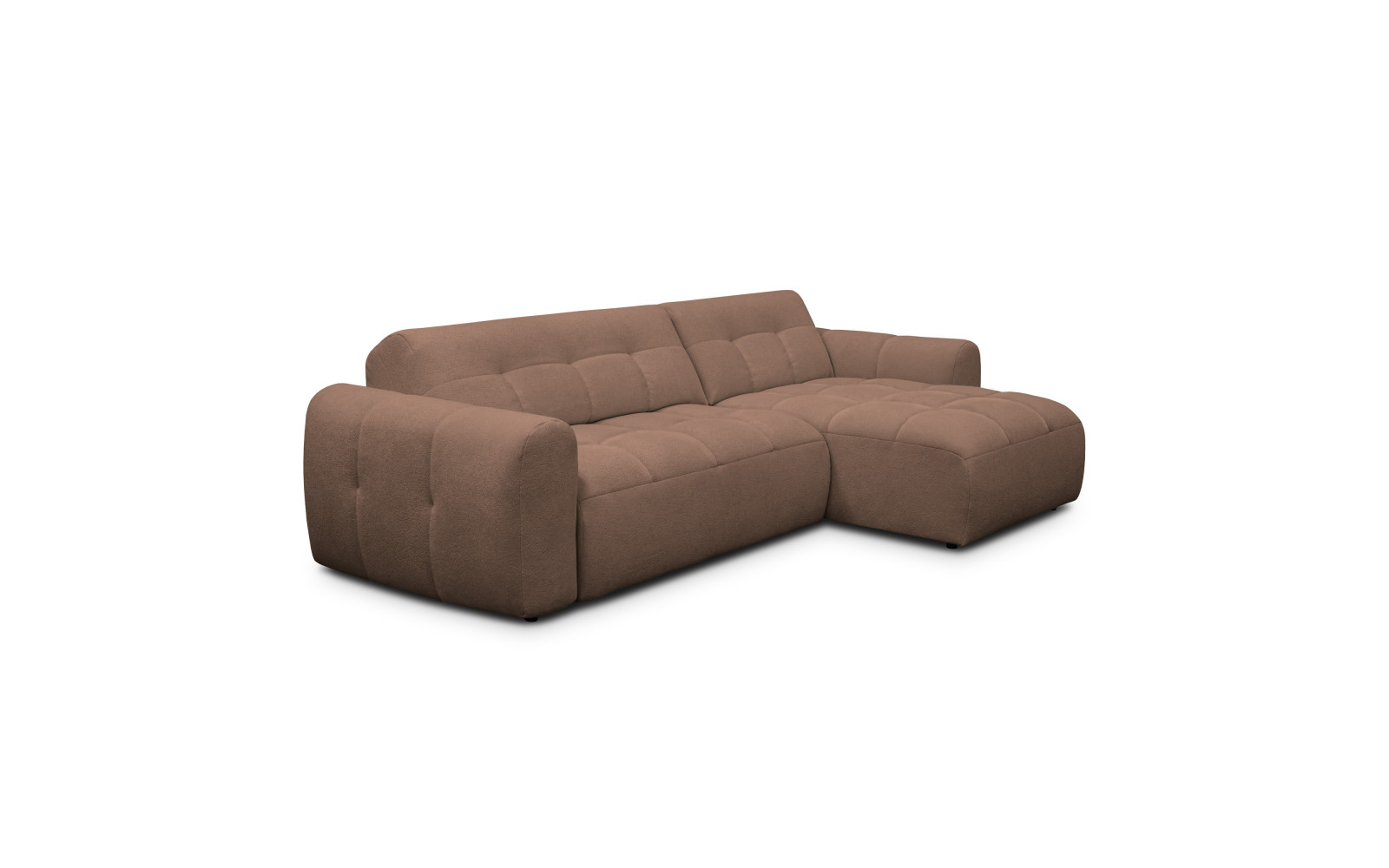 Ecksofa 4-Sitzer rechts LUMERO, braun