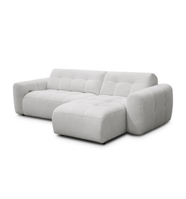 Ecksofa 4-Sitzer rechts LUMERO, hellgrau