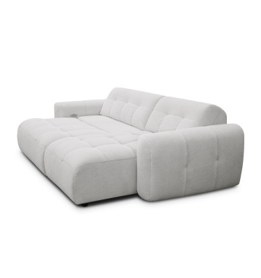 Ecksofa 4-Sitzer rechts LUMERO, hellgrau