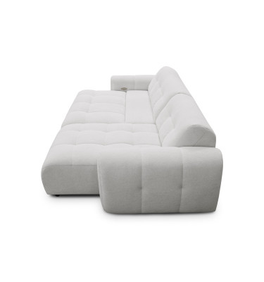Ecksofa 4-Sitzer rechts LUMERO, hellgrau