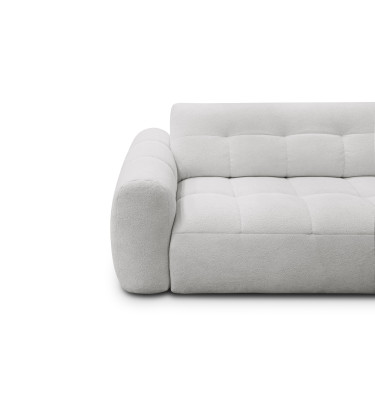 Ecksofa 4-Sitzer rechts LUMERO, hellgrau