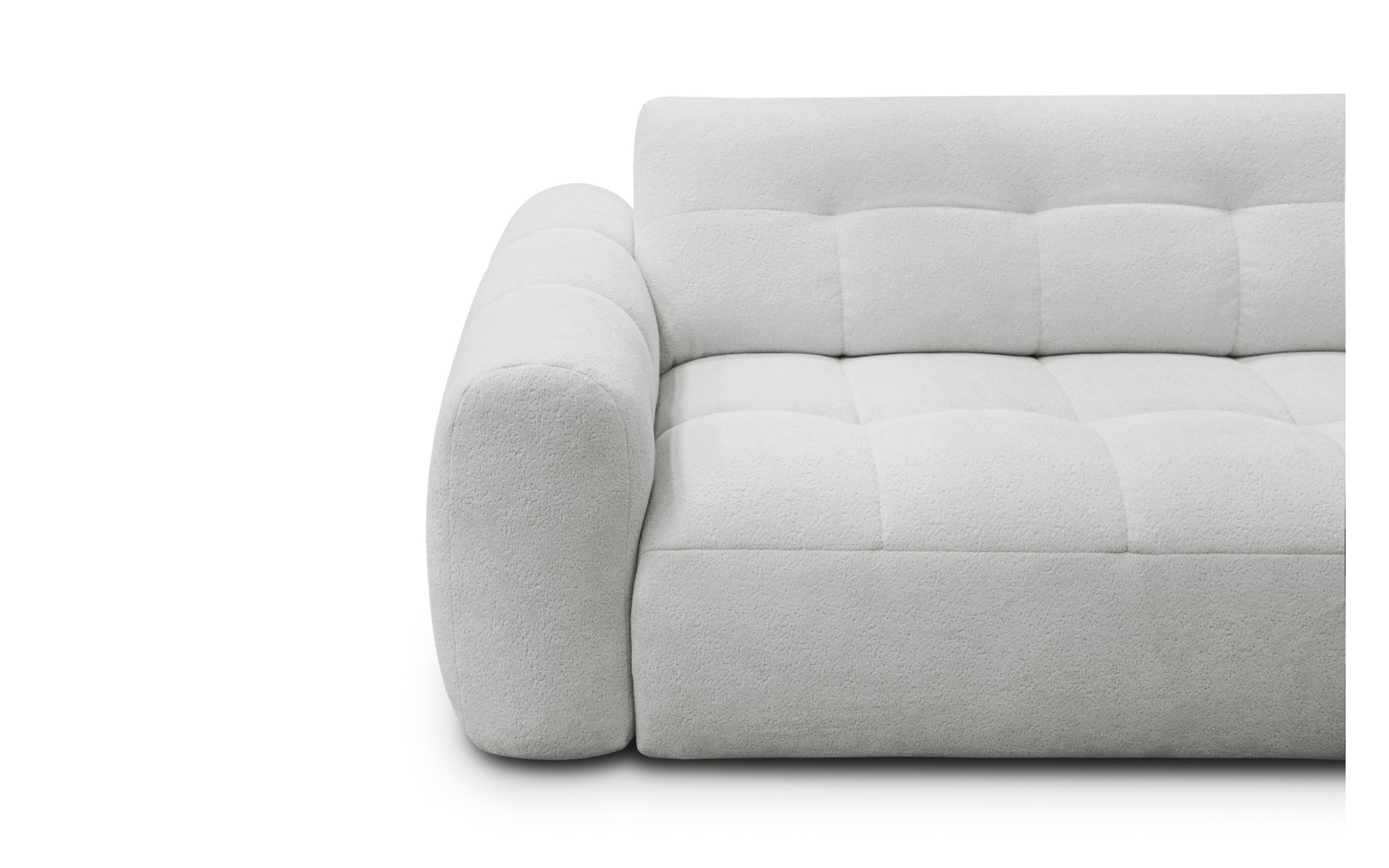 Ecksofa 4-Sitzer rechts LUMERO, hellgrau