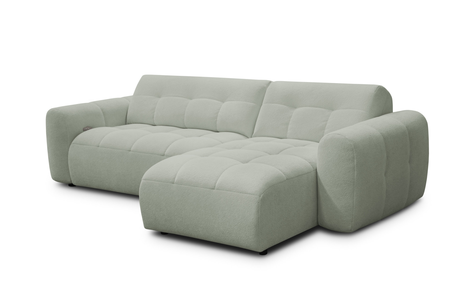 Ecksofa 4-Sitzer rechts LUMERO, hellgrün