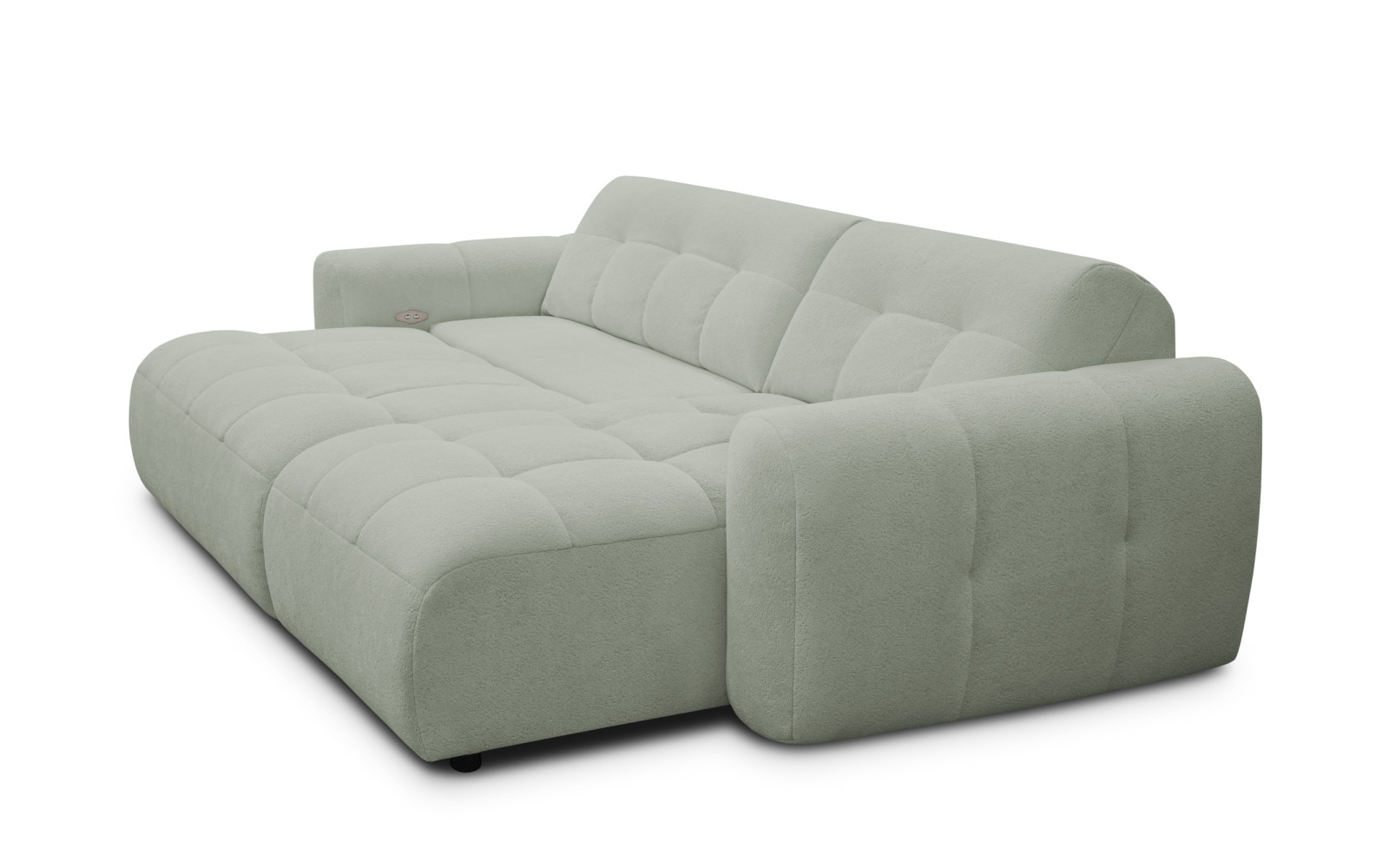 Ecksofa 4-Sitzer rechts LUMERO, hellgrün
