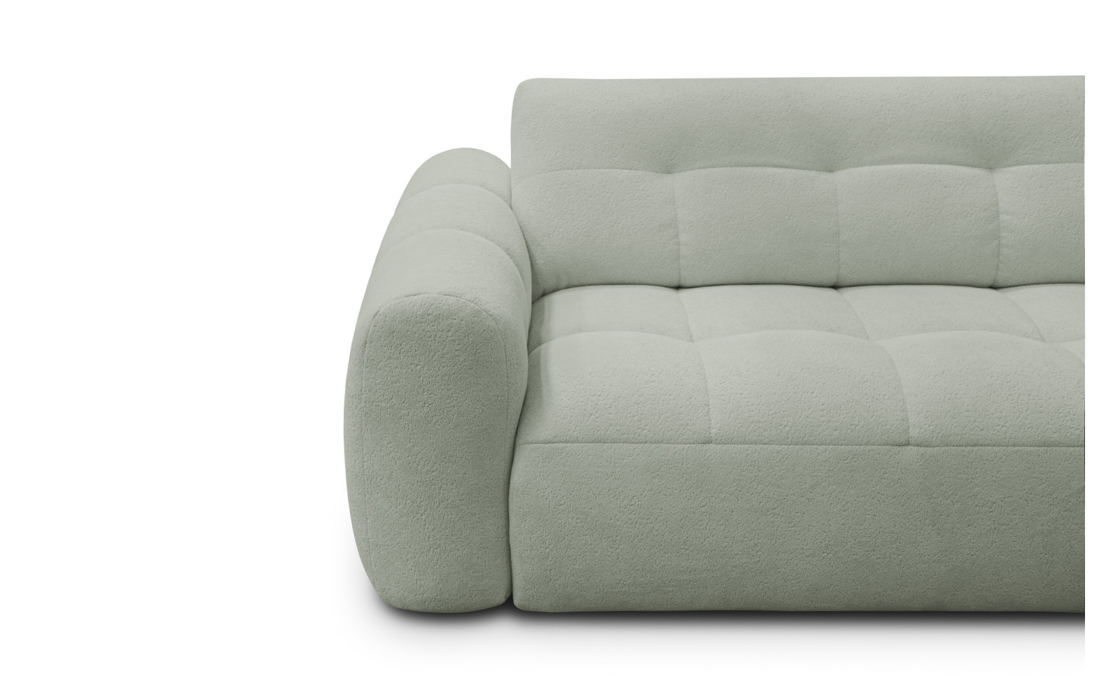 Ecksofa 4-Sitzer rechts LUMERO, hellgrün